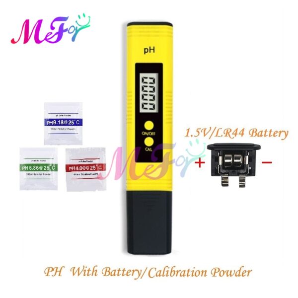 PH Meter 0.01 PH +Battery/Powder High Precision Water Quality TDS EC Tester 0-14 PH Measurement Range For Aquarium Swimming Pool