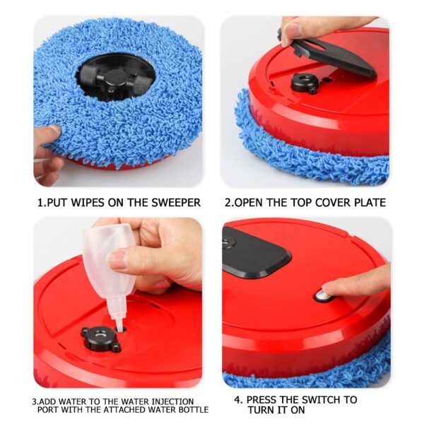Rechargeable Smart Sweeping and Mop Robot Vacuum Cleaner Dry and Wet Home Appliance with Humidifying Spray