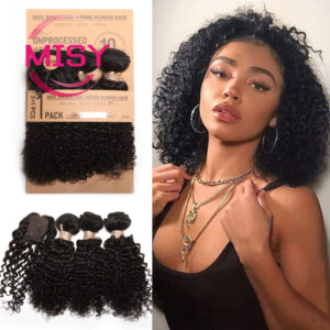 Short-Brazilian-Curly-Hair-Bundles-With-Closure-Natural-Human-Hair-Kinky-Curly-Bundles-With-Machine-Made-1