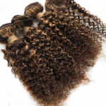 Short Brazilian Curly Hair Bundles With Closure Natural Human Hair Kinky Curly Bundles With Machine Made Closure For Women