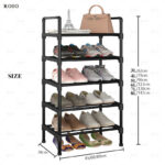 Simple Shoe Rack Metal Shoe Shelf Footwear Shoe Rack Living Room Space Saving Shoes Organizer Stand Holder Black Shoe Shelf