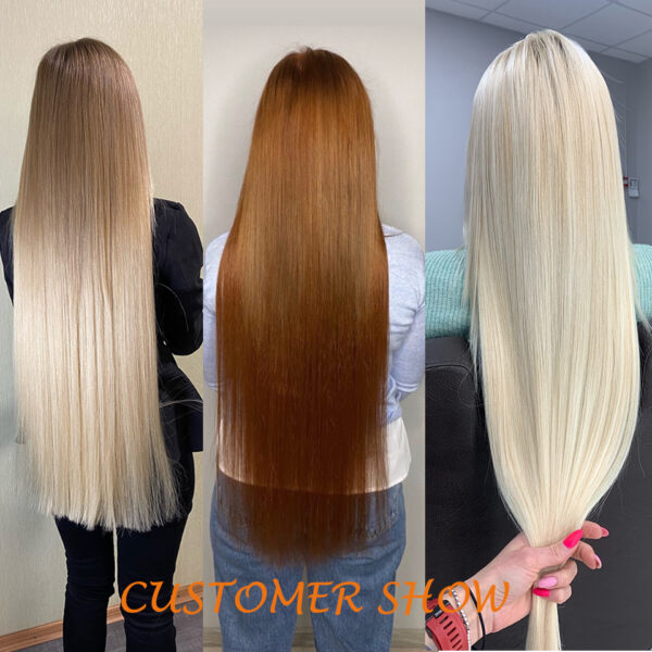 Straight Hair Extensions Heat Resistant Synthetic Hair Bundles Colorful High Temperature Cosplay Brown Blonde Hair Free Shipping