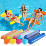 Summer Inflatable Foldable Floating Row Swimming Pool Water Hammock Air Mattresses Bed Beach Pool Toy Water Lounge Chair