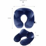 U-Shape Travel Pillow for Airplane Inflatable Neck Pillow Travel Accessories 4Colors Comfortable Pillows for Sleep Home Textile