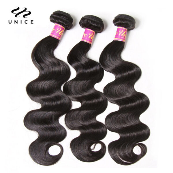 UNICE 30Inch Body Wave Brazilian Virgin Hair Bundles Natural Color 100% Human Hair Weave 1/3/4 pcs for Africa American Women