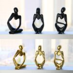 VILEAD Nordic Abstract Thinker Statue Resin Figurine Office Home Decoration Desktop Decor Handmade Crafts Sculpture Modern Art