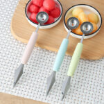 Watermelon Spoon Fruit Carving Knife Ice Cream Dig Scoop Watermelon Slicer Cutter Scoop DIY Cold Dishes Gadgets Slicer Cutter