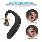 Wireless earphones with microphone for all smartphones, hands-free sports headphones with Bluetooth connection and microphone