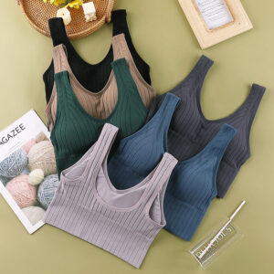 Women's Sports Bra Crop Top Sexy Female Tube Tops Home Base Tank Sleeveless Yoga Bra Camis Lingerie Gym Fitness Underwear bh