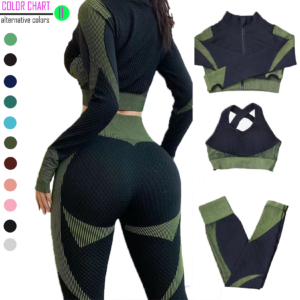 Yoga Set Seamless Sportswear Yoga suit Fitness Clothing gym Sports Suits Workout Running Clothes legging sets for women 2 piece